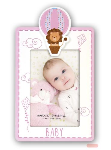 Bild von Bilderrahmen Holz, für 1 Foto 10x15cm, Lion rosa, LW346P - VE 3