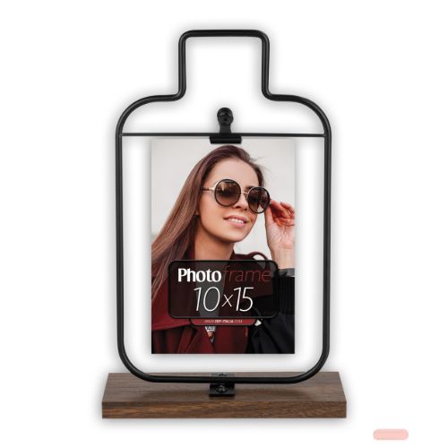 Bild von Bilderrahmen Holz/Metall Flasche Botte 10x15cm, gb LF3846 - VE 3