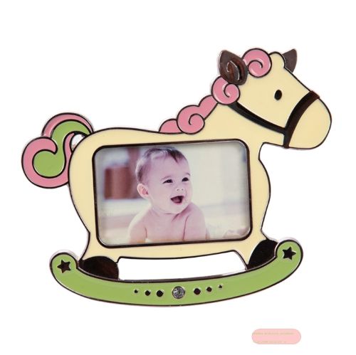 Bild von Bilderrahmen Horse Bildformat 7x4,5cm, metall, rosa - VE 3