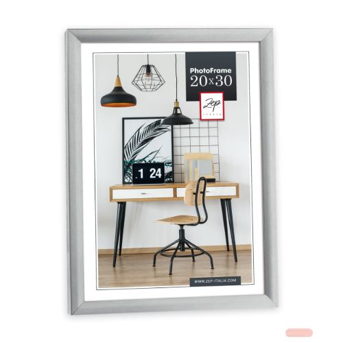 Bild von Bilderrahmen Kunststoff Basic Frame Silver 21x29,7 - KL11 - VE 12