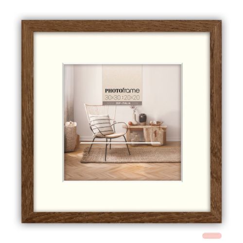 Bild von Bilderrahmen Malmo Brown aus MDF für Foto 20x20/30x30cm, V4530D - VE 2