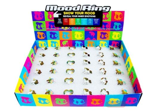 Bild von Blue Magic Fingerringe Einhorn mehrfach gemischt, grösse verstellbar, im Display - VE 36