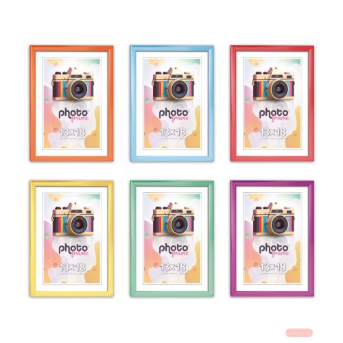 Bild von Bilderrahmen Kunststoff Color Basic 20x30cm, mehrfach gemischt - VE 12