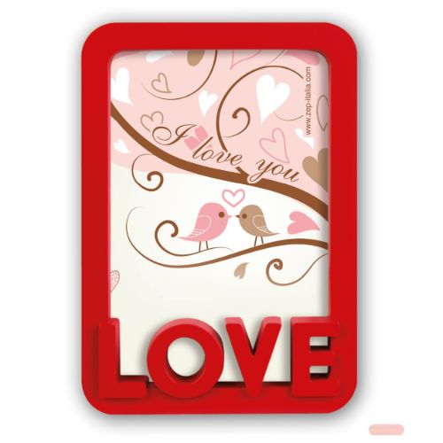 Bild von Bilderrahmen Kunststoff Grazia Rot 10x15, XB46R - VE 3