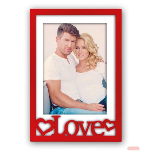 Bild von Bilderrahmen Kunststoff Minerva Rot 10x15, XB646R - VE 3