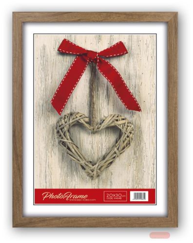 Bild von Bilderrahmen Kunststoff, für Foto 10x15cm, Basic Heart braun, ZEP-13517, M481B - VE 12