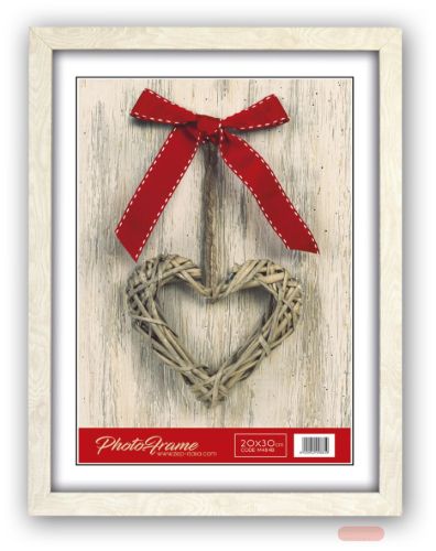 Bild von Bilderrahmen Kunststoff, für Foto 10x15cm, Basic Heart weiss, ZEP-13518, M481W - VE 12