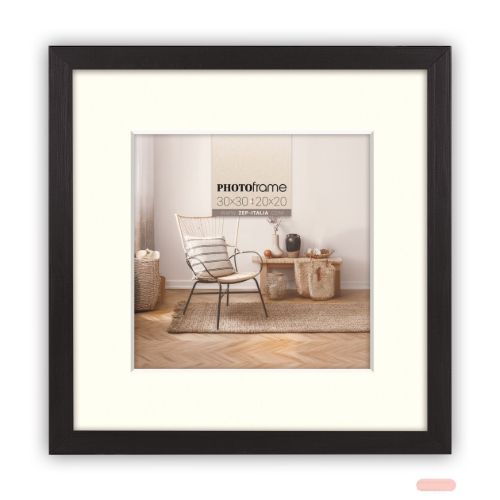 Bild von Bilderrahmen Malmo Black aus MDF für Foto 20x20/30x30cm, V4530B - VE 2
