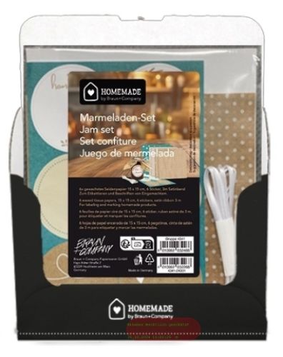 Bild von Confituren-Einmachset, 6 Bögen, 6 Sticker, 1 Band im Pack, Display - VE 50 (Pack)