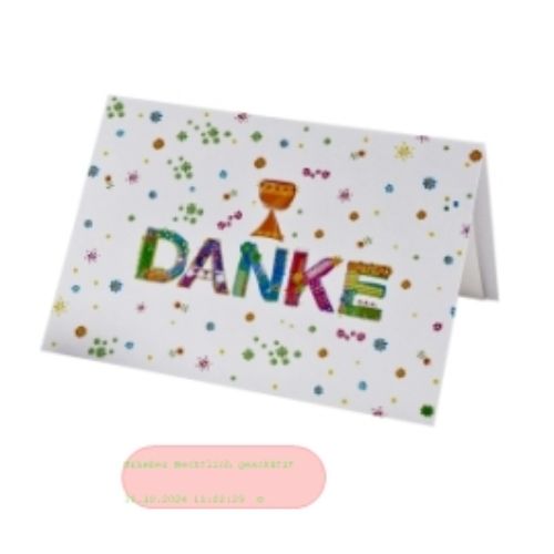 Bild von Danksagungs-Klappkarten mit Umschlag Blumen im 5er Set - VE 6