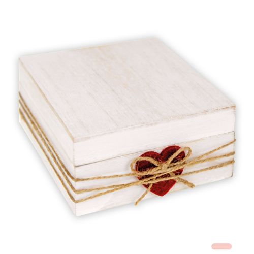 Bild von Box Herz Luana, Holz, 12x12x6cm, WS255 - VE 3