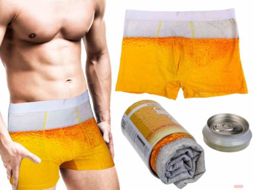 Bild von Boxer-Shorts Bier, 3 grössen gemischt, 95%BW,5%ELA, in Bierdose, Display - VE 6