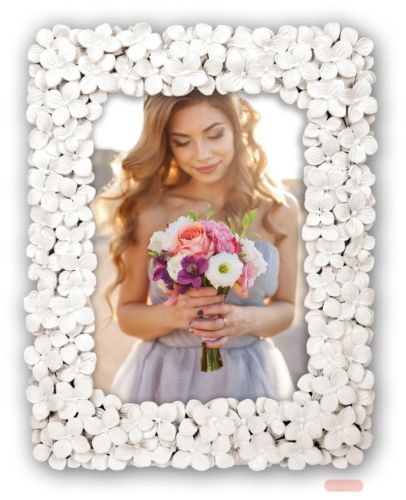 Bild von Bilderrahmen Polyresin Blumen 15x20cm, EE9468