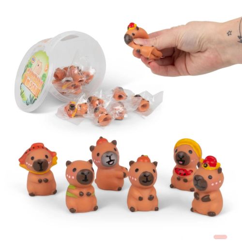 Bild von CAPYBARA MOCHI TUB 12PC, Wasserschwein stretch 12er Füllung gemischt, 3 x Box - VE 36