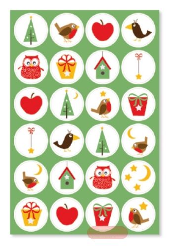 Bild von CELEBRATE CHRISTMAS, Stickers mini 1,9cm, (96er-Pack) - VE 12 (Pack)