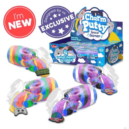 Bild von CHARM PUTTY SPACE GAMER, Gambler Schleim, ca.8cm, Box, Display - VE 12
