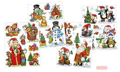 Bild von White Christmas m.Glimmer, 1 Blatt Fensterbilder ablösbar (30x37cm PACK) - VE 12 (Pack)