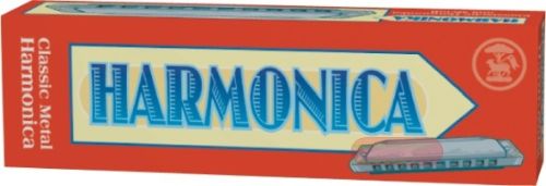 Bild von CLASSIC METAL HARMONICA,  ca.10cm, in Box, Display - VE 24