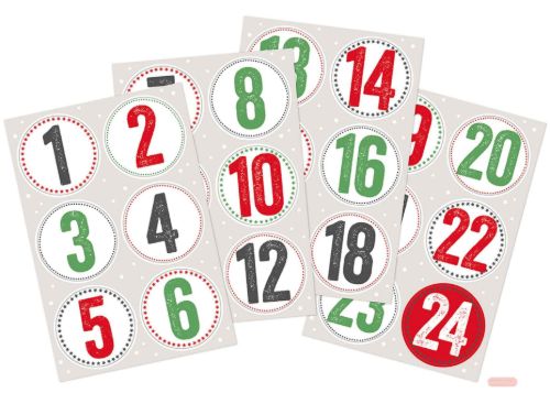 Bild von CLASSIC NUMBERS, 4 Blatt 11,5x17cm von Stickers pro Pack - VE 10 (Pack)