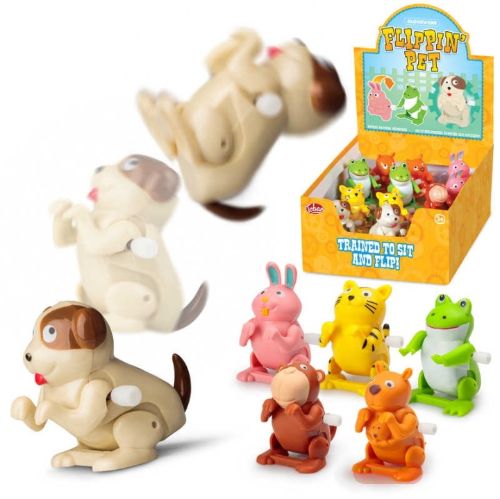 Bild von CLOCKWORK FLIPPIN PET, aufziehbare Tiere, mehrfach gemischt, im Display - VE 24