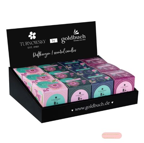 Bild von Display Duft-Kerzen im Glas,Tropical, 4 verschiedene Kerzen sortiert mit folgendem Inhalt: