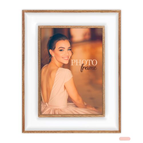 Bild von Bilderrahmen Vienna White Holz, für Foto 13x18cm, XN357W - VE 3