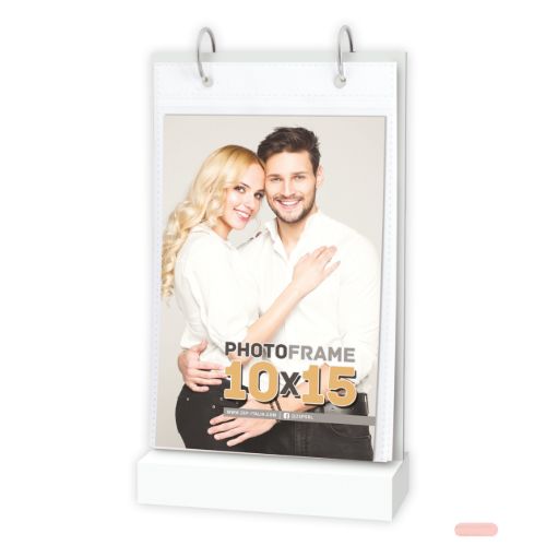 Bild von Bilderrahmen/Kalender Holz weiss Limerick vertikal für 12 x 10x15cm, UT246V - VE 3