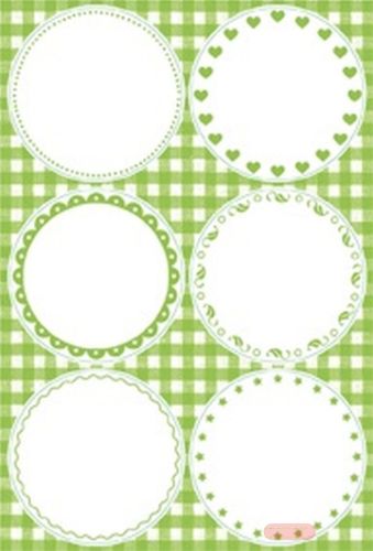 Bild von BLANKO grün, Sticker rund 5,3 cm, (24er-Pack) - VE 10 (Pack)