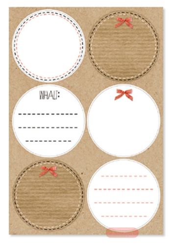 Bild von BLANKO natur, Stickers big d: 5,3 cm, (24er-Pack) - VE 10 (Pack)