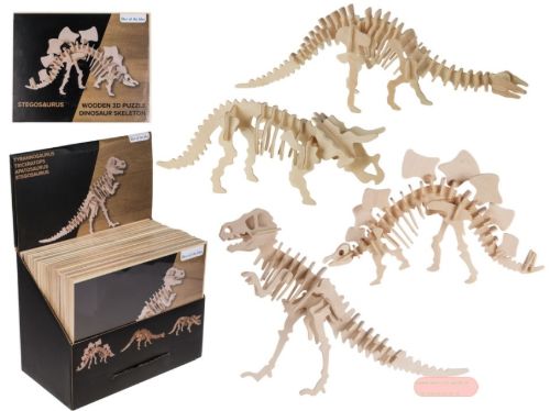Bild von Dinosaurierskelettpuzzle-3D aus Naturholz mehrfach gemischt, Display - VE 20