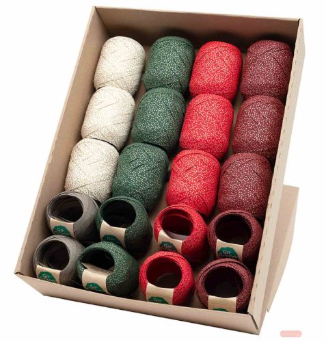 Bild von Eiknäuel Baumwolle, mehrfach assortiert, 10mm x 12m, Glimmer Dots - VE 20