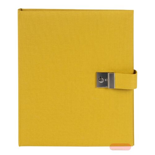 Bild von Dokumentenmappe mit 5 Taschen, Leinen, 24.5x30.5cm, Bella Vista, senf