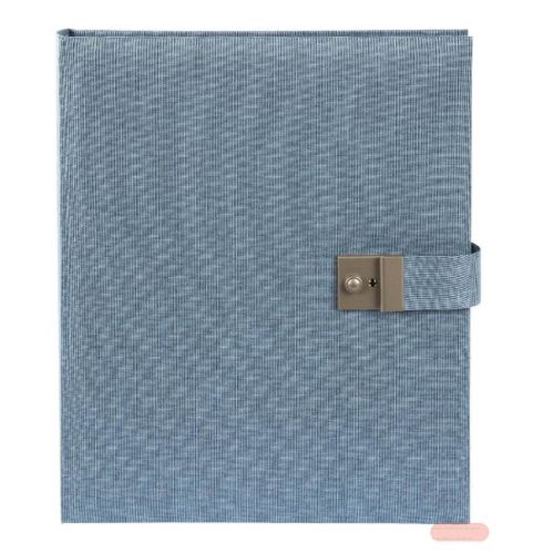 Bild von Dokumentenmappe mit 5 Taschen, Leinen, 24.5x30.5cm, Summertime, blau/grau