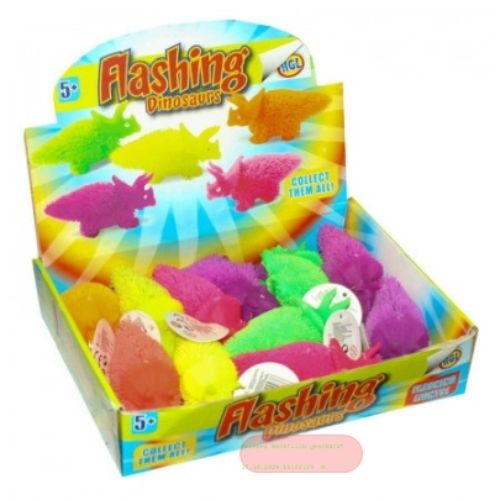 Bild von FLASHING DINOSAUR, leuchtende Dinos, ca.7cm, mehrfarbig gemischt, Display - VE 12
