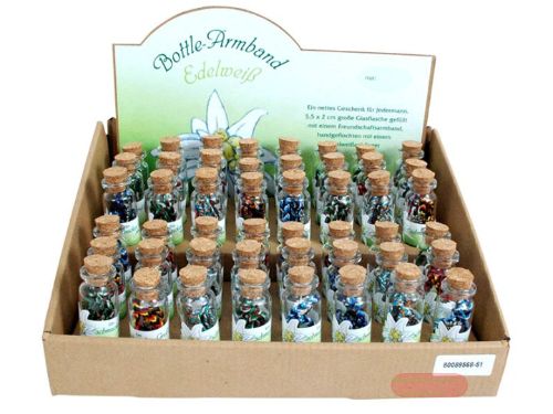 Bild von Edelweiss Message in the Bottle Armband, ca,6cm, im Display, mit Orts-Text - VE 48