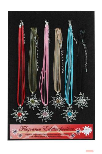 Bild von Edelweiss Strass-Collier am 42cm Mehrfachband, 6-fach gemischt mit  Display - VE 24
