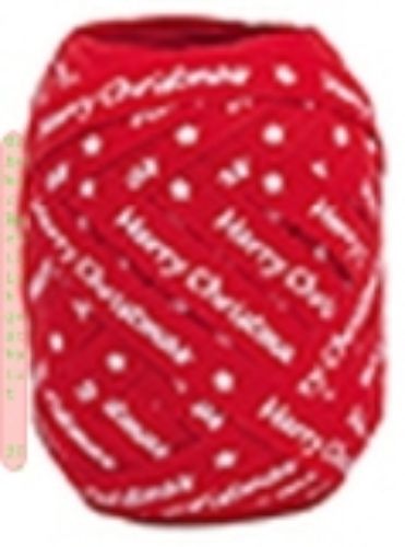 Bild von Eiknäuel Baumwolle 10mm x 12m, Frohe Weihnachten, rot - VE 6