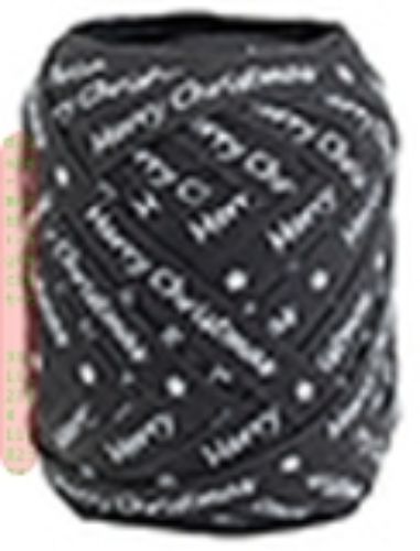 Bild von Eiknäuel Baumwolle 10mm x 12m, Frohe Weihnachten, schwarz - VE 6