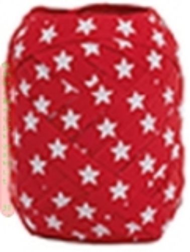 Bild von Eiknäuel Baumwolle 10mm x 12m, Stern, rot-weiss - VE 6