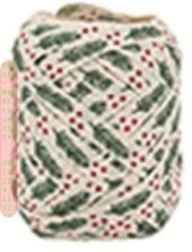 Bild von Eiknäuel Baumwolle 10mm x 12m, Tannengrün, grün-rot  - VE 6