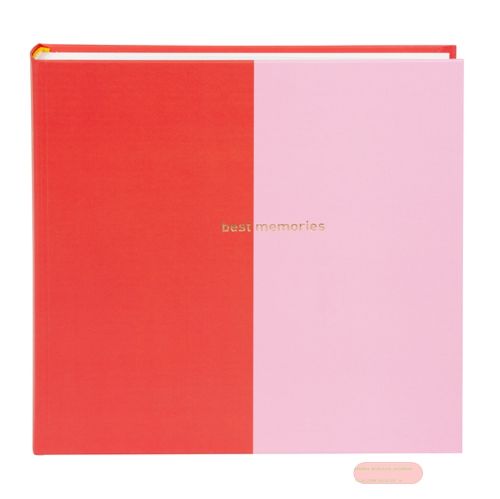 Bild von Fotoalbum 25x25cm, 60 S.weiss, Papier, Coloration rot/pink
