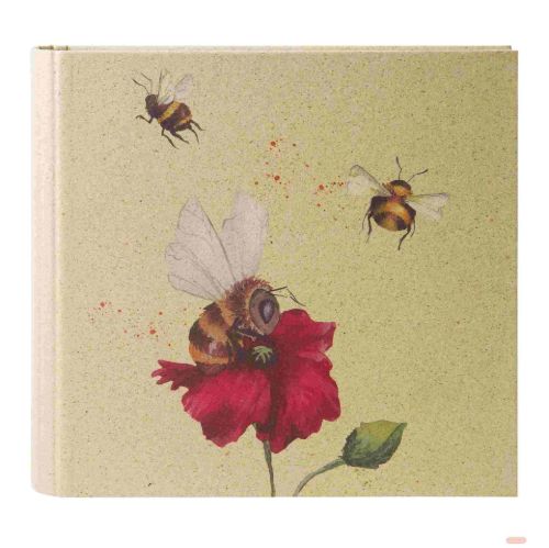 Bild von Fotoalbum 28x25,5cm mit verdeckter 2-Ringmechanik, 50 Seiten,Graspapier, Green Vibes Biene