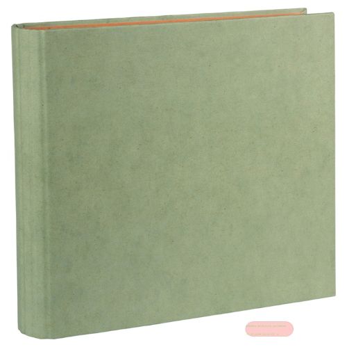 Bild von Fotoalbum 28x25,5cm verdeckte 2-Ringmechanik, 50 Seiten, Hanf-Papier, Smoke Green