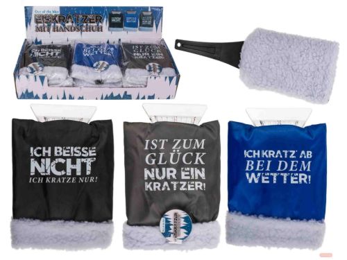 Bild von Eiskratzer im Handschuh, 3 deutsche Sprüche ass., ca.27x15cm, Display - VE 12