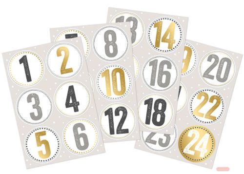Bild von CLASSIC NUMBERS, 4 Blatt 11,5x17cm von Stickers pro Pack - VE 10 (Pack)