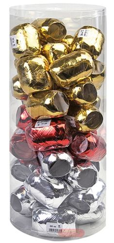 Bild von Eiknäuel, 35er Dose, 10mm x 30m , Polyband Metallic, Sortiment