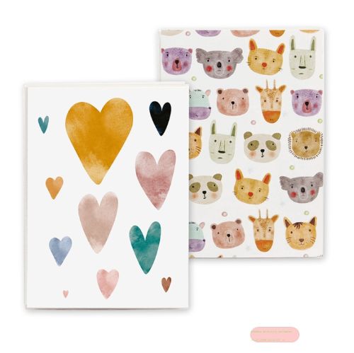 Bild von Einsteckalben Softcover für 32 Fotos 10x15cm, Aquarellio sortiert - VE 24