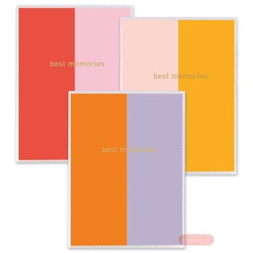 Bild von Einsteckalben Softcover für 32 Fotos 10x15cm, Coloration sortiert (3) - VE 24