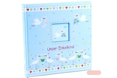Bild von Enkelkindalbum "Little me" 25x25cm, 60 S.weiss, blau, passepartout