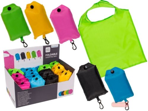 Bild von Faltbare Einkaufstasche, Neon, 100% Polyester, ca.39x54cm, 5 x ass. im Display - VE 24